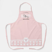 ライトピモダンックネームエレガントベイカーシェフケータリング エプロン (正面)
