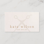 ライトピモダンンク美容師サロンはさみ 名刺 (正面)