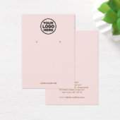 ライトピンクあなたのロゴイヤリングディスプレイカードを追加 (デスク)
