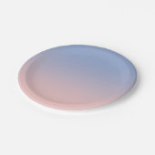 ライトピンクからブルーへのグラデーション紙プレート ペーパープレート (アングル)