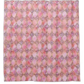 ライトピンクとグリッターマロカンのパターン シャワーカーテン (正面)