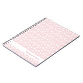 ライトピンクとハート, 誕生日, シャワー, パーティー ノートブック (左側)