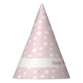 ライトピンクとハート, 誕生日, シャワー, パーティー パーティーハット (左)