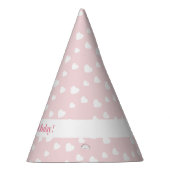 ライトピンクとハート, 誕生日, シャワー, パーティー パーティーハット (右)