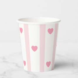 ライトピンクとハート, 誕生日, シャワー, パーティー 紙コップ