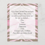 ライトピンクとブラウンのシマウマ リボンボウ付き チラシ (裏面)