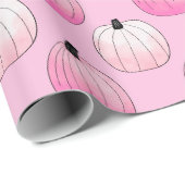 ライトピンクとブラックパンプキンハロウィンパターン ラッピングペーパー (ロールコーナー)