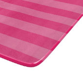 ライトピンクとホットピンクストライプ色 カッティングボード (角)