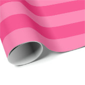 ライトピンクとホットピンクストライプ色 ラッピングペーパー (ロールコーナー)