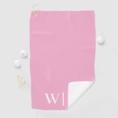 ライトピンクとホワイトゴパーソナライズされたルフタオル ゴルフタオル (インサイチュ)