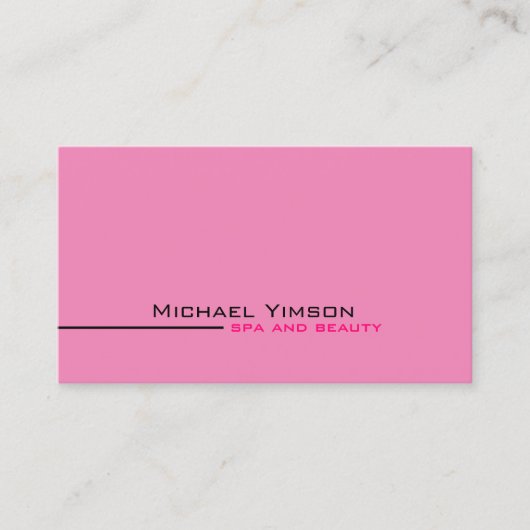 ライトピンクとホワイトシックとフォトプロフェッショナル 名刺 (正面)