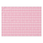 ライトピンクと白の冬の公正な島クリスマス テーブルクロス (正面(横))