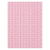 ライトピンクと白の冬の公正な島クリスマス テーブルクロス (正面)