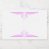 ライトピンクのアールデコ要素 フードラベル (シングルラベル)