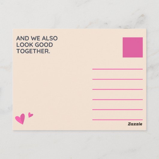 ライトピンクのイラストドーナツ ポストカード (裏面)