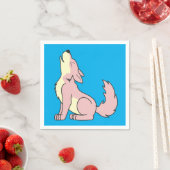 ライトピンクのオオカミの群れ スタンダードカクテルナプキン (インサイチュ)