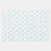 ライトピンクのクリスマスツリーのジンジャーブレッド ラッピングペーパーシート (正面2)