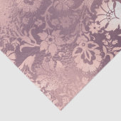 ライトピンクのステンシルフラワーオンラベンダーデコページ 薄葉紙 (詳細)