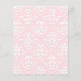 ライトピンクのダマスクパターンスクラップブック