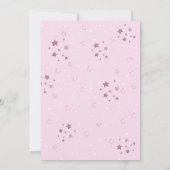 ライトピンクのテディベア熱い気球ベビーシャワー 招待状 (裏面)