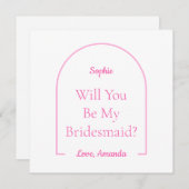 ライトピンクのディスコのブギーが私の花嫁になる シーズンカード (正面/裏面)