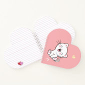 ライトピンクのノートにモノグラム&かわいいキティ猫 ノートブック (内部)