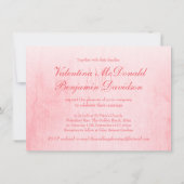 ライトピンクのバラの花芽の結婚式招待状 招待状 (裏面)