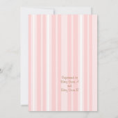 ライトピンクのフクロウのベビーシャワー招待状 招待状 (裏面)