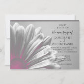 ライトピンクのフローラハイラ結婚イト 招待状 (正面)