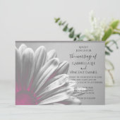 ライトピンクのフローラハイラ結婚イト 招待状 (スタンド正面)