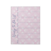 ライトピンクのホワイトシェルウィークリーTo-Doリスト ノートパッド (回転)