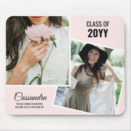 ライトピンクのミニマリスト2枚の写真科 マウスパッド