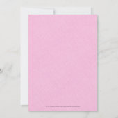 ライトピンクのリネンシンプルブラックスクリプト日付を保存 招待状 (裏面)