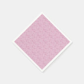 ライトピンクのレース スタンダードカクテルナプキン (角)