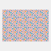 ライトピンクの宇宙探検家 ラッピングペーパーシート (正面3)