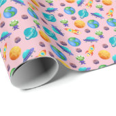 ライトピンクの宇宙探検家 ラッピングペーパー (ロールコーナー)