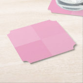 ライトピンクの幾何学模様パーティー ペーパーコースター (アングル)