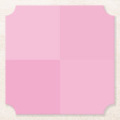 ライトピンクの幾何学模様パーティー ペーパーコースター (正面)