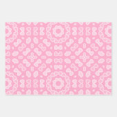 ライトピンクの抽象芸術ハートパターン ラッピングペーパーシート (正面3)