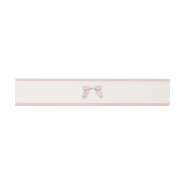 ライトピンクの格子弓ガールエレガントベビーシャワー 招待状ベリーバンド (フラット)