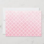 ライトピンクの水の色の最初の聖餐式 サンキューカード (裏面)