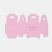 ライトピンクの水玉模様のベイビーシャワーのお礼 フェイバーボックス (折り畳みなし)