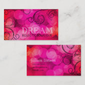 ライトピンクの真珠のきらめくの紙の311夢 名刺 (正面/裏面)