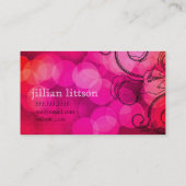 ライトピンクの真珠のきらめくの紙の311夢 名刺 (裏面)