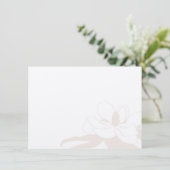 ライトピンクの花ゆりシンプルのモダン固定 サンキューカード (スタンド正面)