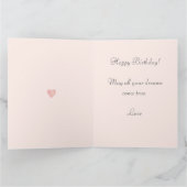 ライトピンクの誕生日カードにキュートなフェアリーの女の子 カード (内部)