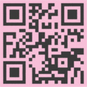 ライトピンクのQRコード シール (正面)