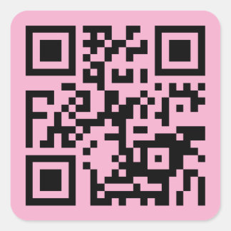 ライトピンクのQRコード スクエアシール