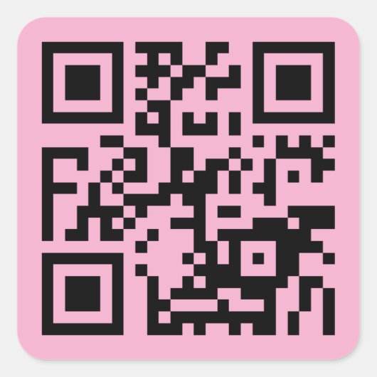 ライトピンクのQRコード スクエアシール (正面)