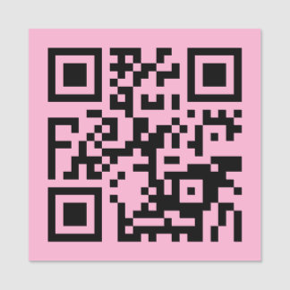 ライトピンクのQRコード 名札